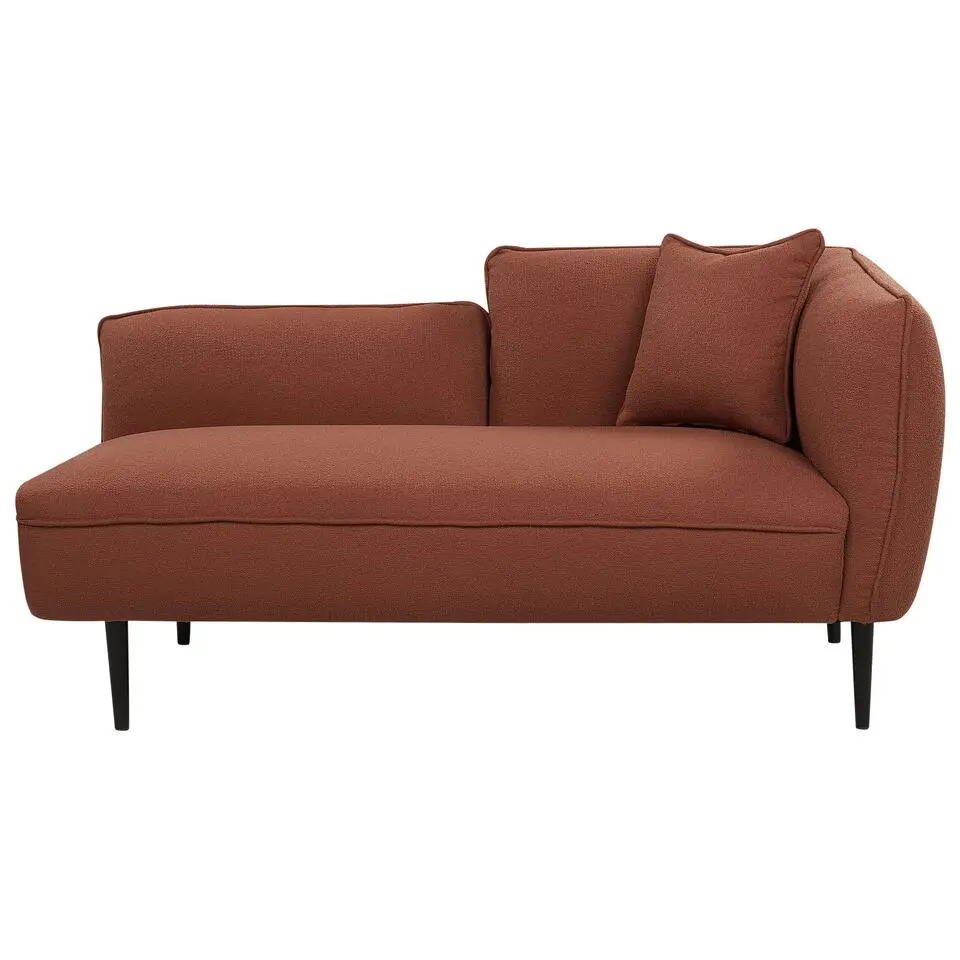 CHEVANNES - Chaise longue - Donkerrood - Bouclé