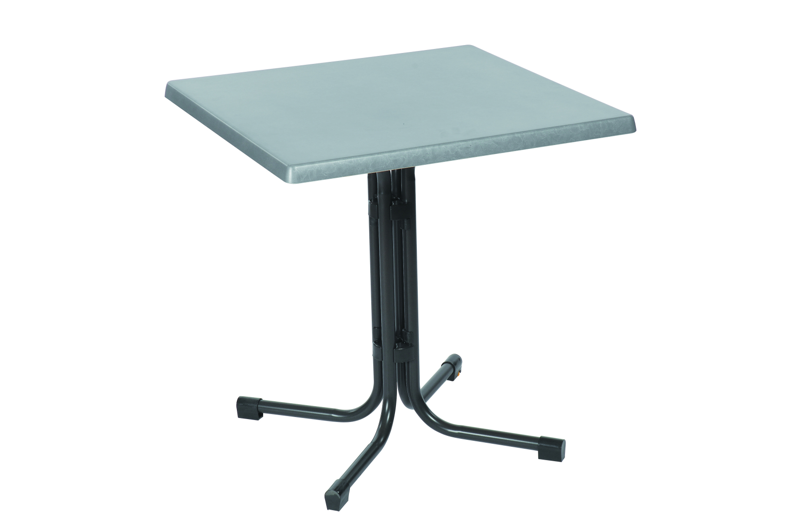 Gartentisch - anthrazit-inox - klappbar - 70x70 cm