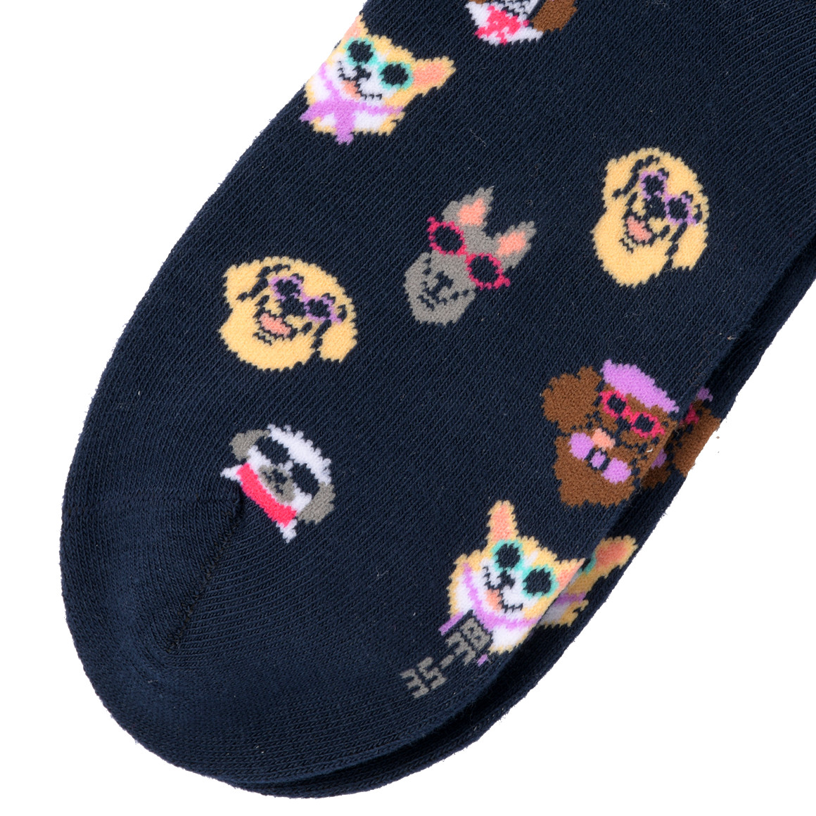 Gina Benotti 1 Paar Damen Sneaker-Socken mit Hunde-Motiven dunkelblau