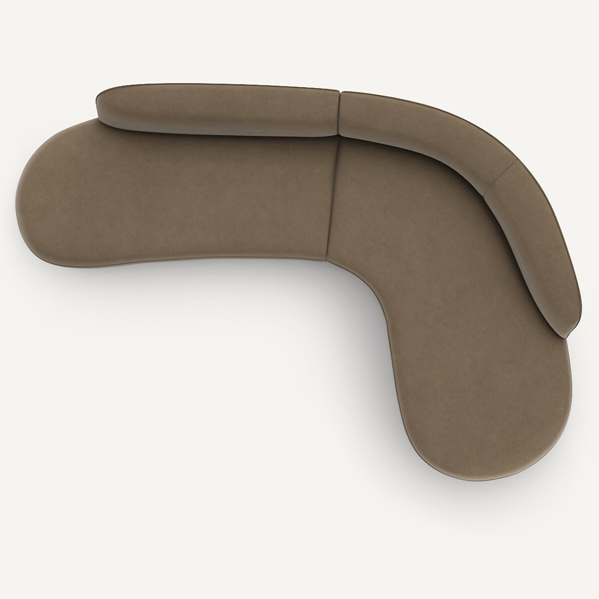 AM.PM<br>Sofá de canto em veludo, design Rosebury E.Gallina