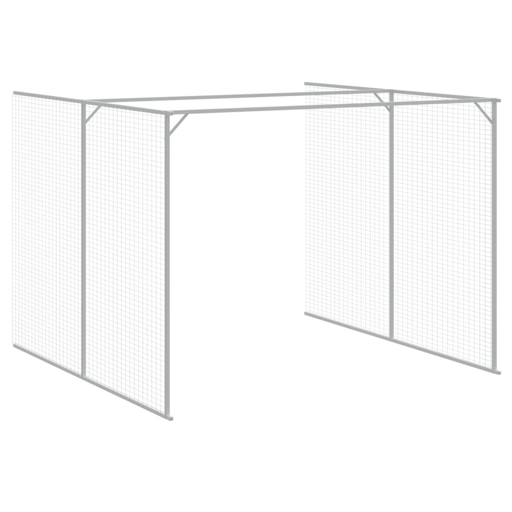 Niche pour chien avec cour gris clair 214x661x181 cm