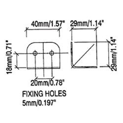 Penn Elcom B1130z metalen overzethoek radius 5 mm