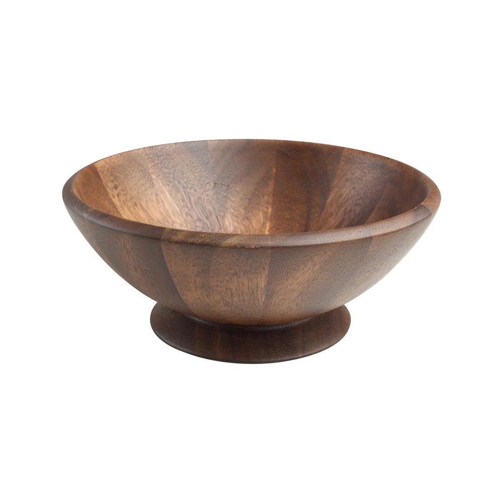 Saladier sur pied 25 cm en acacia T&G Woodware