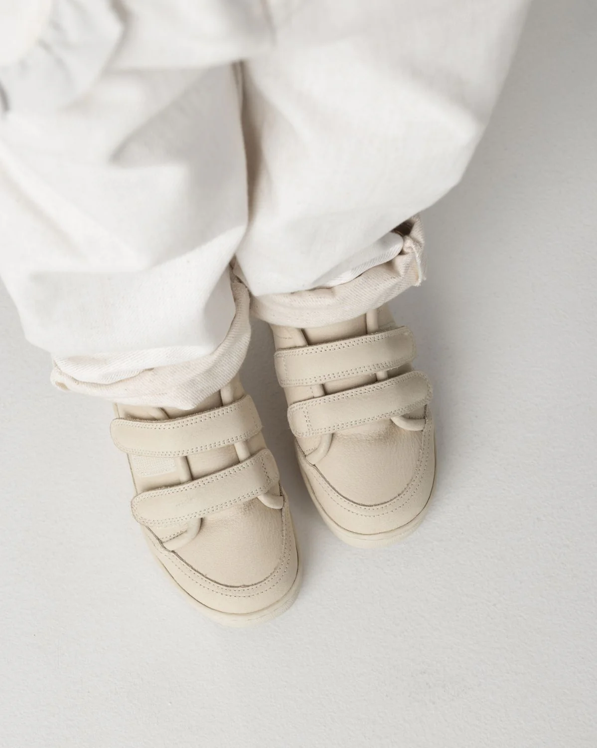 Rian Sneakers | Cream Betting Leather