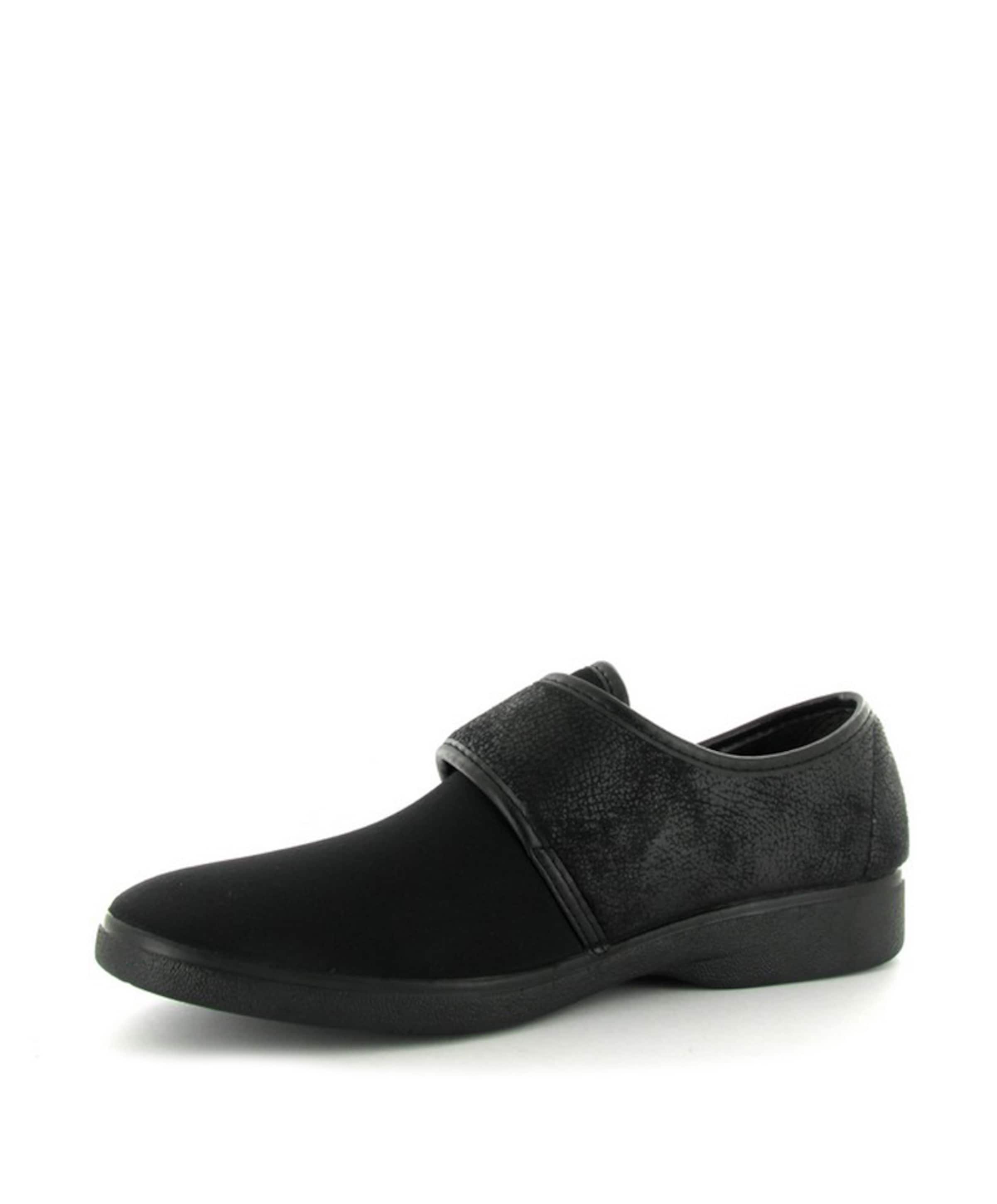 Seelen Alberola T4142 stretchpantoffel  heren pantoffels zwart
