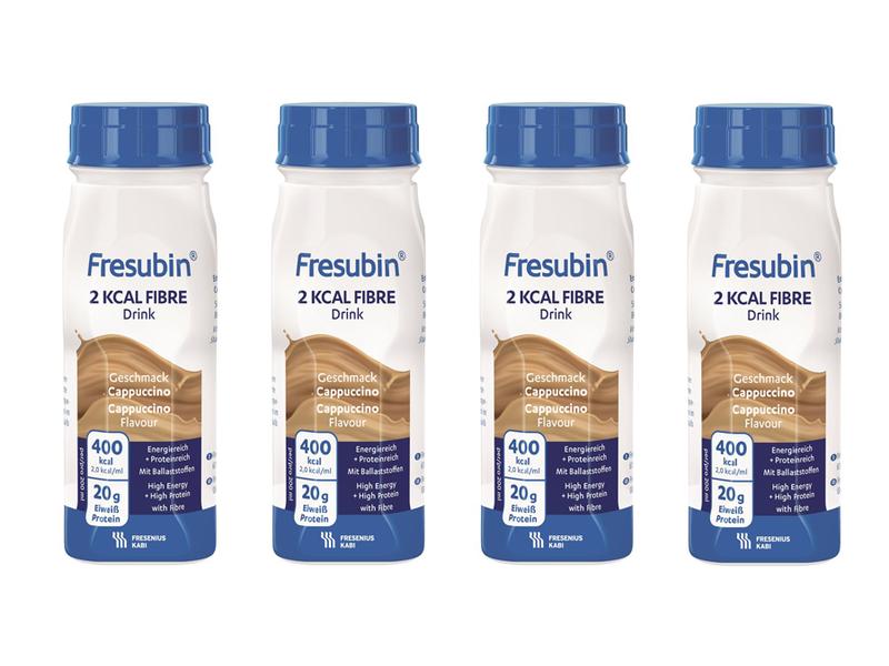 Fresubin 2 kcal Fibre Drink Cappucino 4 x 200 ml Hochkalorische Trinknahrung für besondere medizinische Zwecke