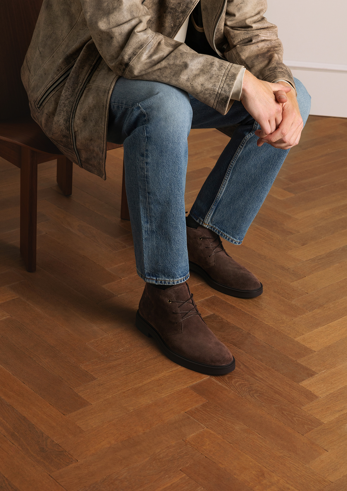 Bruine suède veterboots
