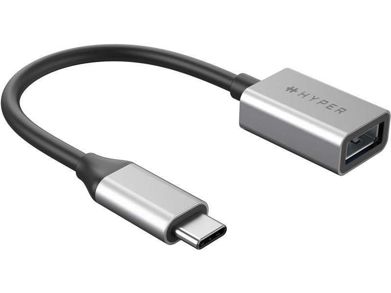 HYPER USB-Adapter 10 Gbps USB-C Stecker - USB-A Buchse USB-C auf USB-A Adapter Chromebook zertifiziert