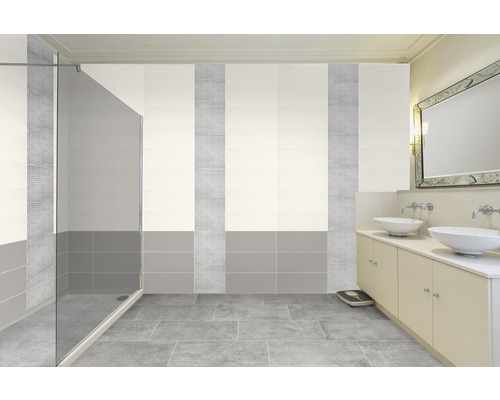 Aardewerk wandtegel Loft gris 20 x 50 cm