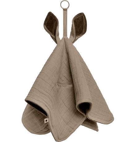 BIBS Schmusetuch - 40x40 cm - Känguru - Dark Oak/Vanilla