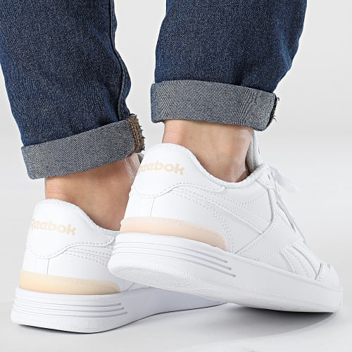 Baskets Femme Reebok Court Advance Clip 100033850 White Possibly Pink Footwear White
