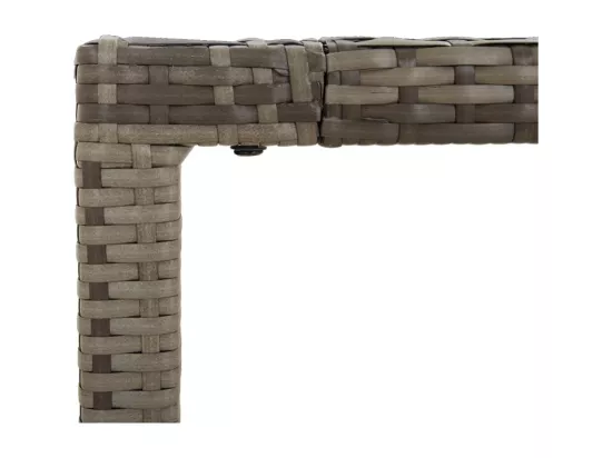 Ensemble à manger de jardin 9 pcs coussins gris résine tressée