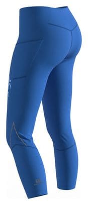 Collant 3/4 Salomon Cross Run 25'' Bleu Femme