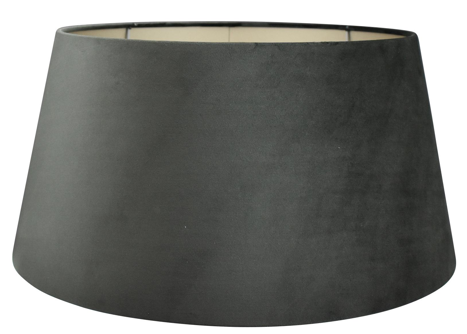 Staande lampenkap San Remo velours Velours zwart op taupe 50x40x26cm