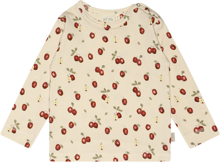 PETIT PIAO T-shirt L/S Printed Apple aop