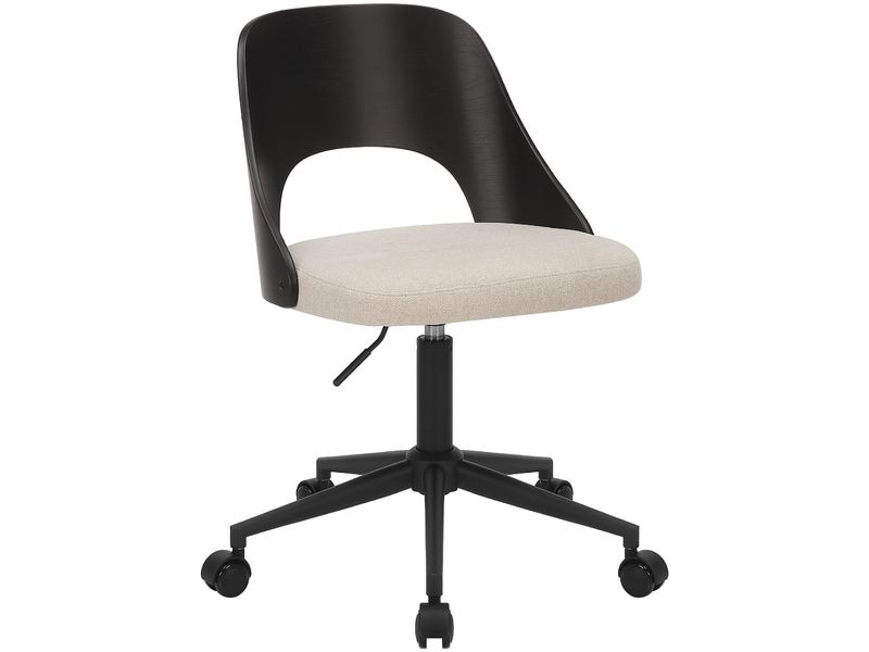 AC Design Bürostuhl Lucy, Schwarz / Weiss Höhenverstellbarer Schreibtischstuhl