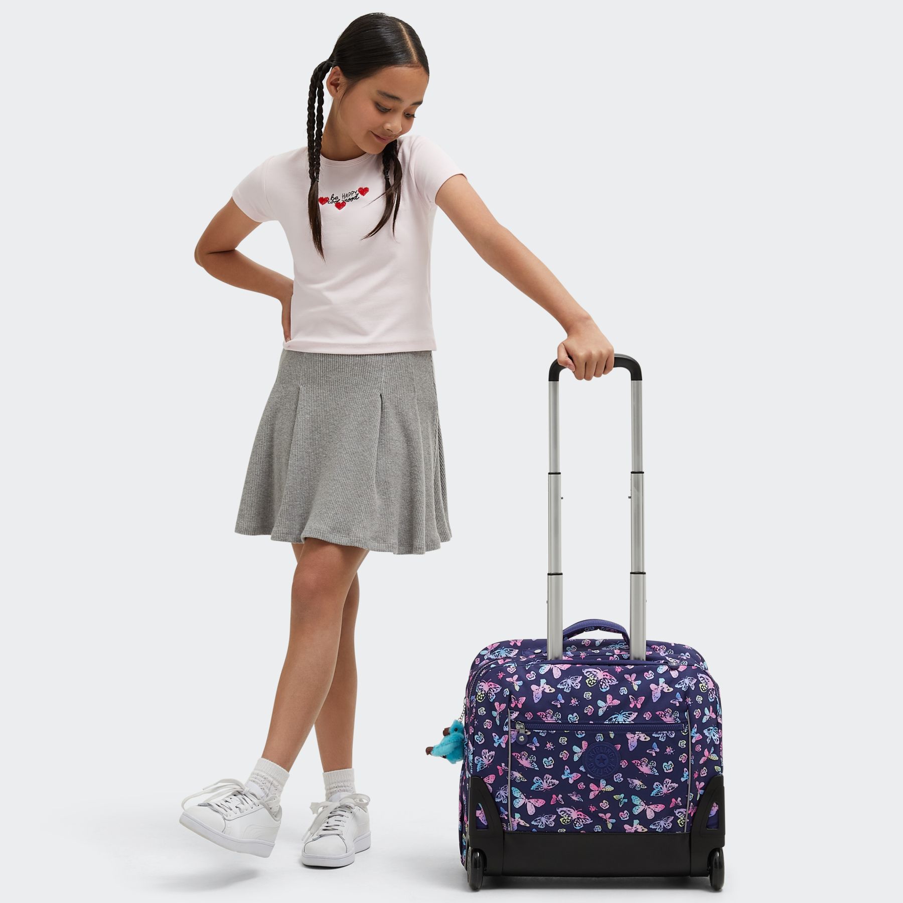 GIORNO Grand sac à dos à roulettes avec compartiment pour ordinateur - Butterfly Fun
