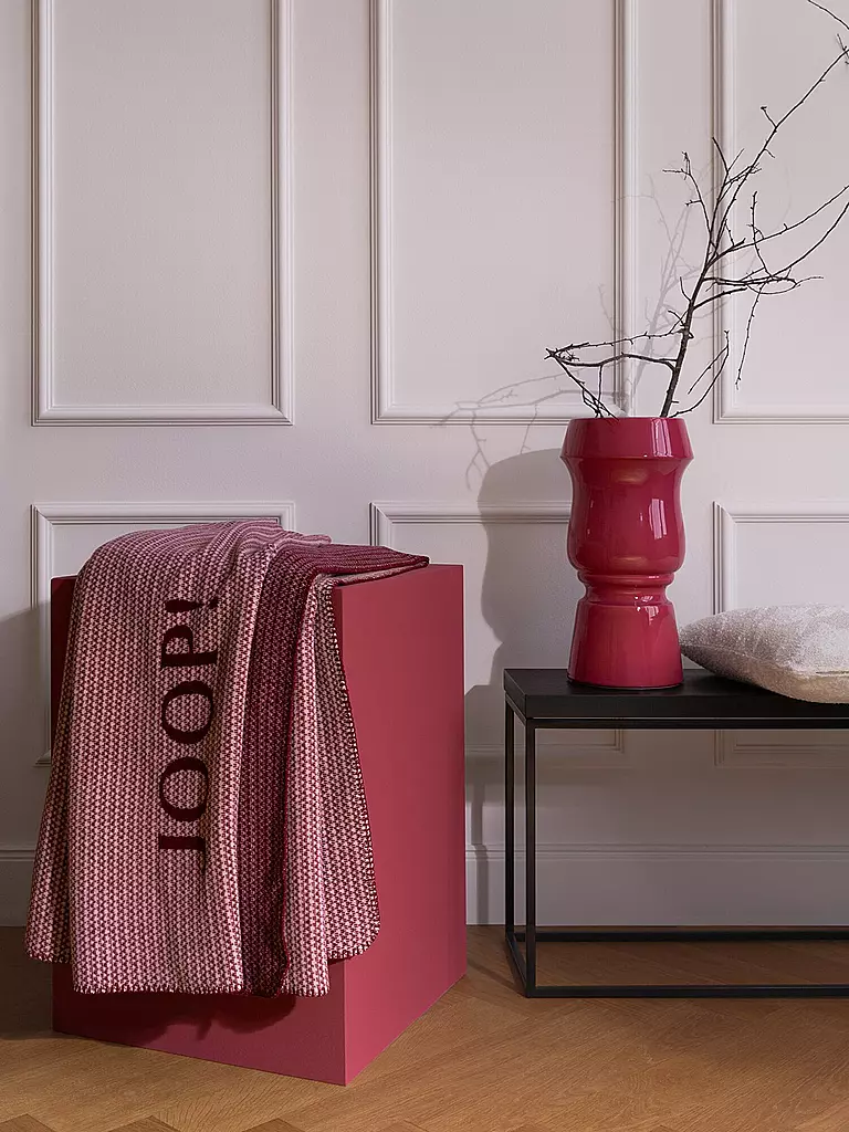 JOOP Wohndecke WOVEN 150x200cm Rouge dunkelrot