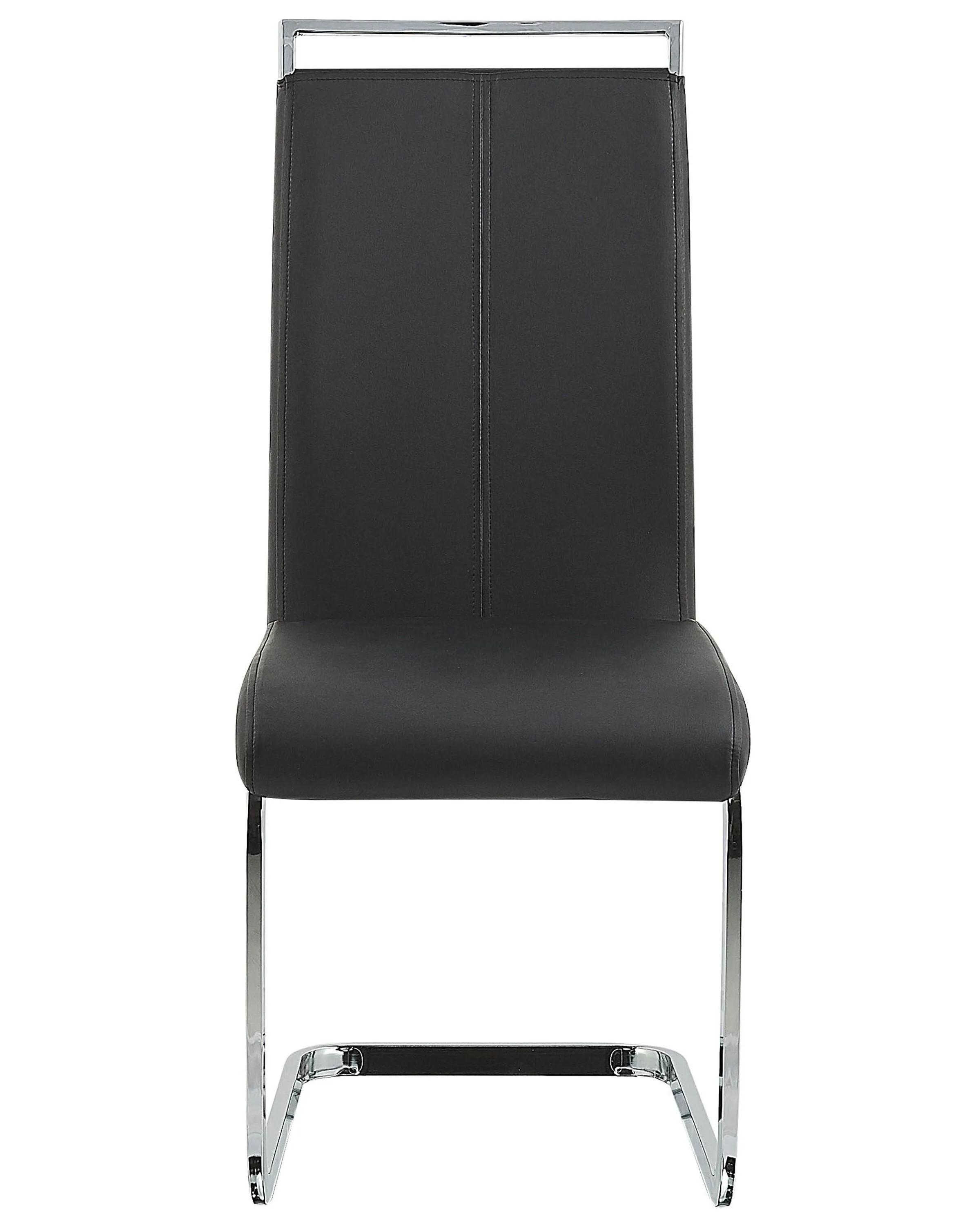 Set van 2 eetkamerstoelen GREEDIN Kunstleer Zwart