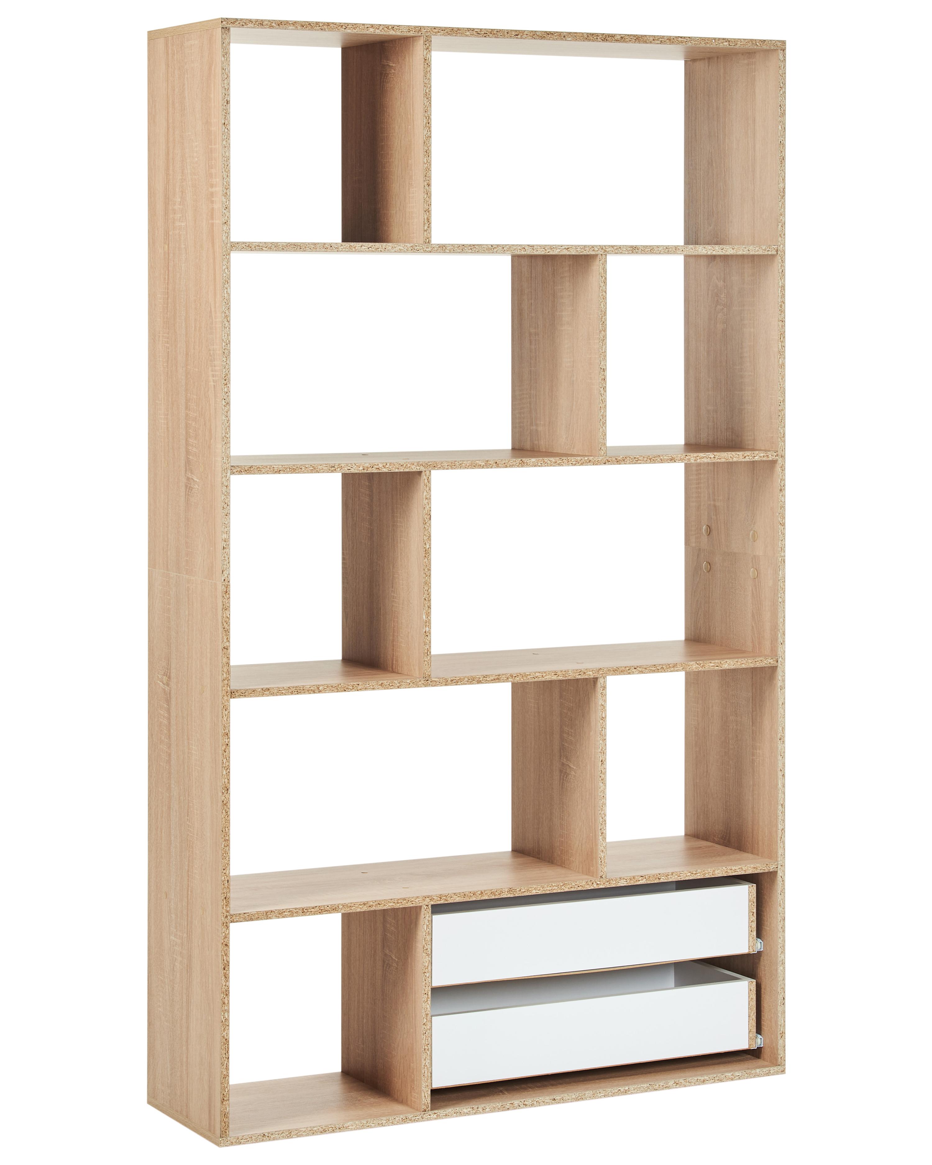 Boekenkast WADENA 185 cm Bruin/wit