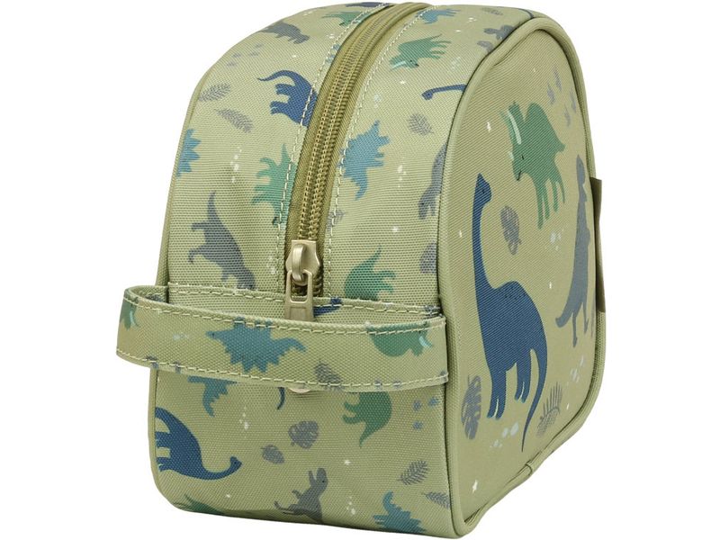 A Little Lovely Company Necessaire Dinosaurier Olivgrün Kulturbeutel im herzigen Design
