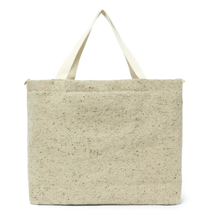 Adorna Cabas en laine et lin | Beige chiné