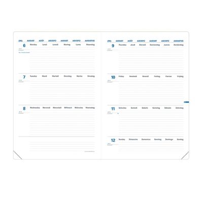 Agenda Impala EU - 1 semaine sur 2 pages - 21 x 29,7 cm - noir - Quo Vadis