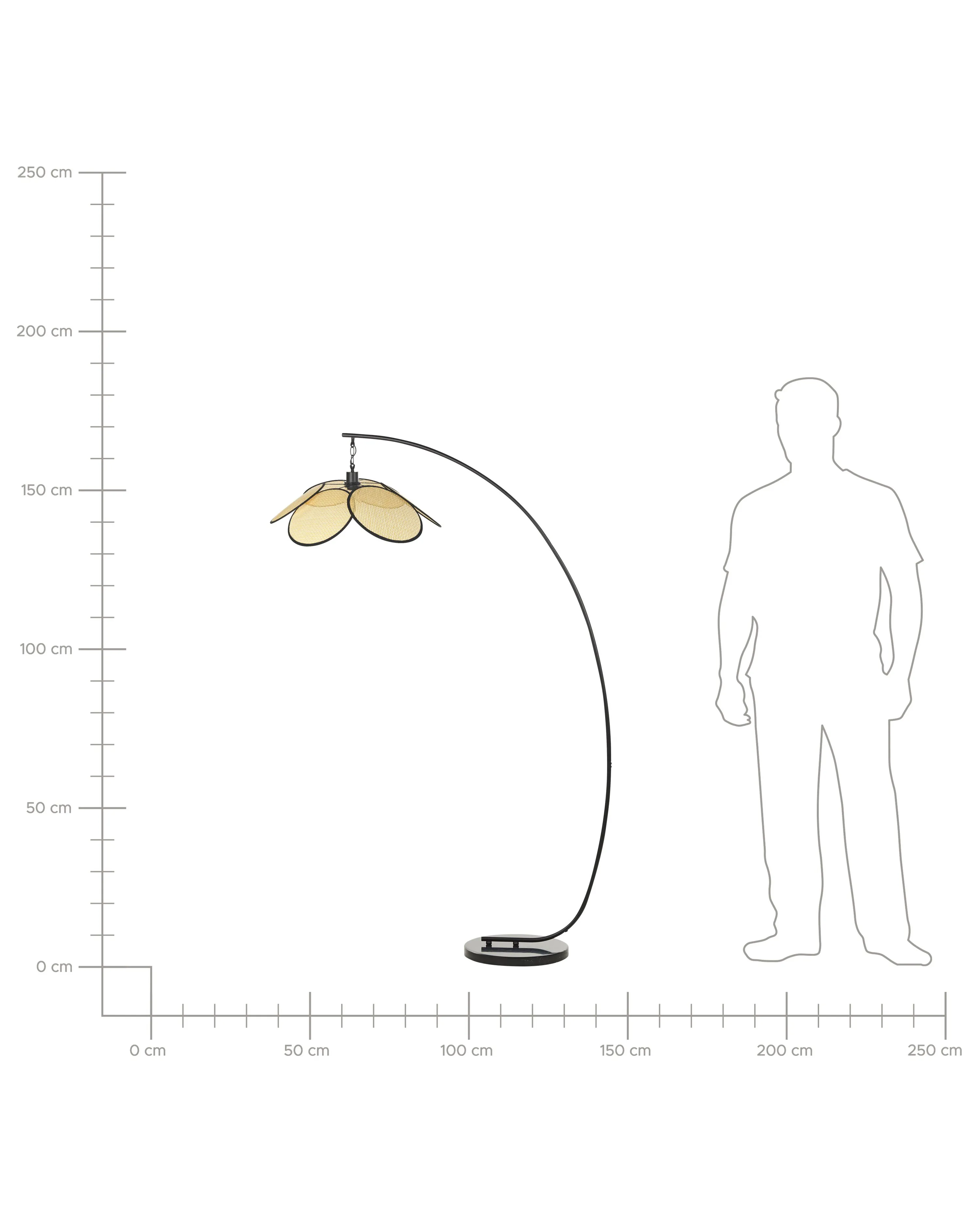 Staande lamp MERRICA Metaal Zwart
