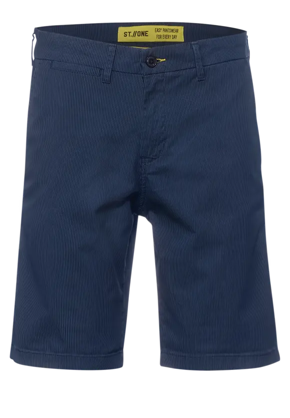 Slim Fit Shorts mit Print - navy blue