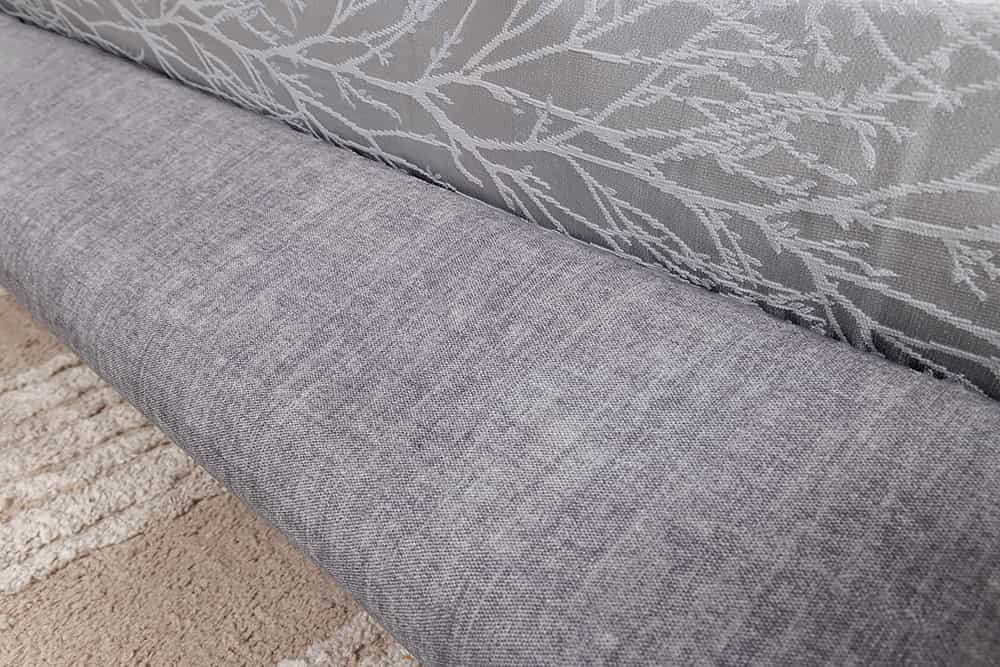 Modernes Bett SWING 160x200cm grau Vogue Velours Samt mit Stauraum und Bettkasten