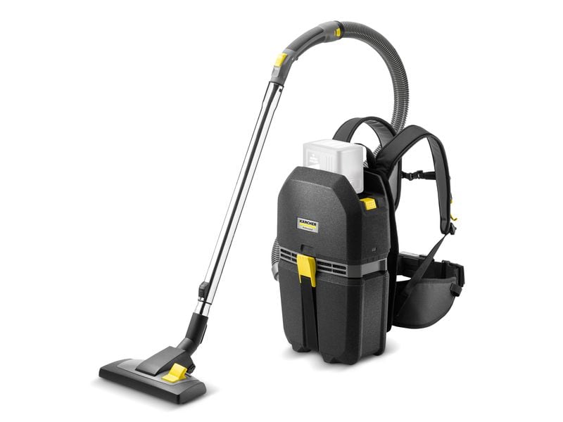Kärcher Professional Akku-Trockensauger BVL 5/1 Bp, Solo Leistungsstarker und strapazierfähiger, kabelloser Rucksackstaubsauger für Reinigungsarbeiten auf engstem Raum