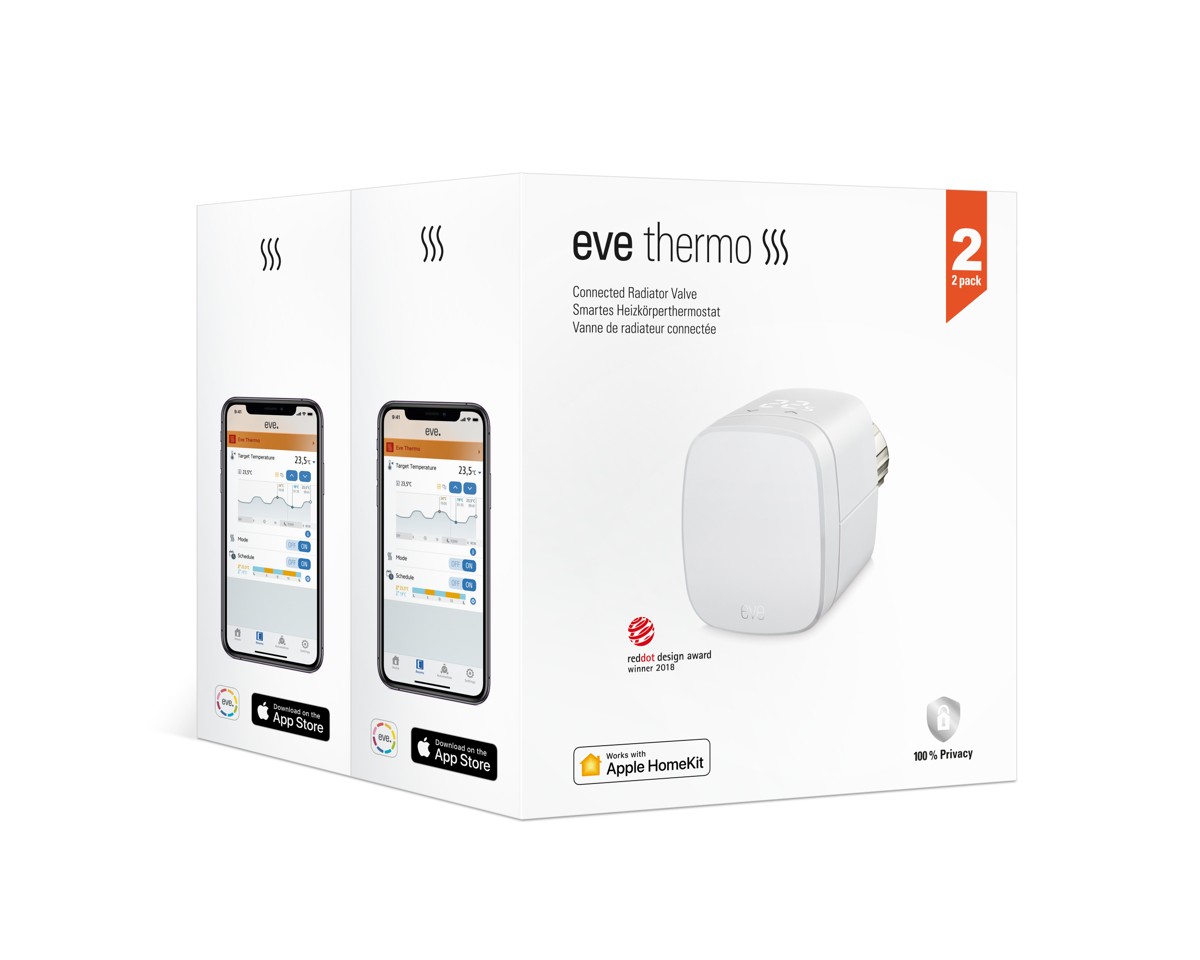 EVE - Thermo - Smart termostatisk radiatorventil (2-Pak) (2020) HomeKit