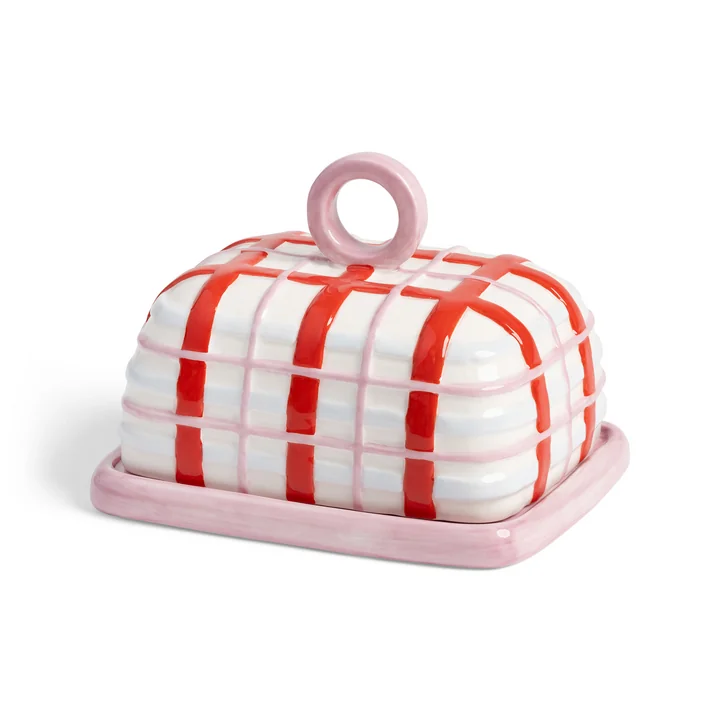 &klevering - Plaid Butterdose, pink