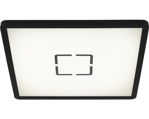 LED plafondlamp ultraplat 18W 2400 lm 4000K 29,3x25 cm Vrij wit/zwart + achtergrondverlichtingseffect