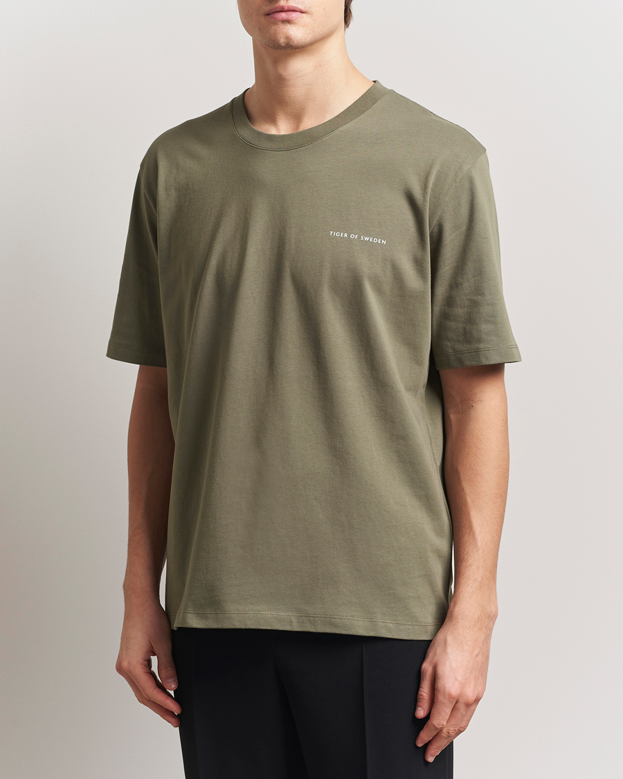 Tiger of Sweden Pro Cotton Logo T-Shirt Dusty Green