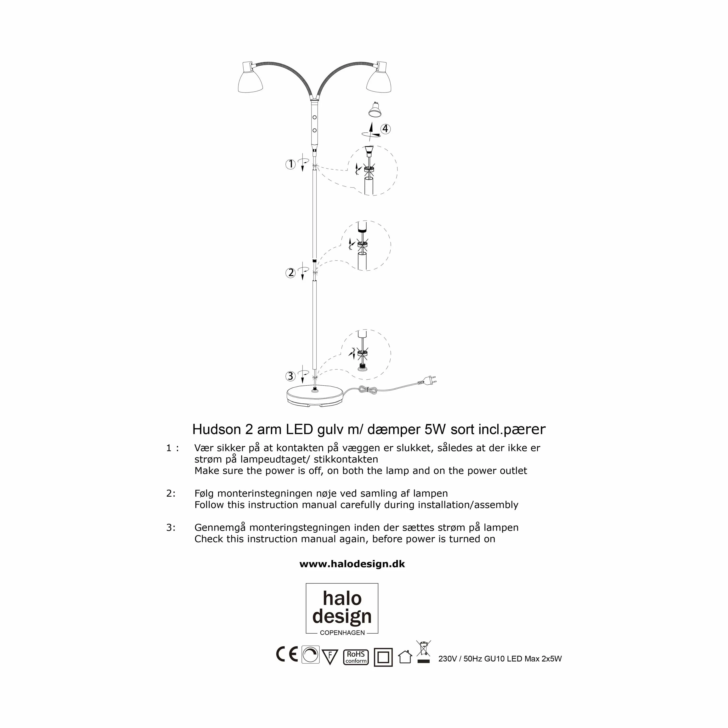 Halo Design Hudson Gulvlampe