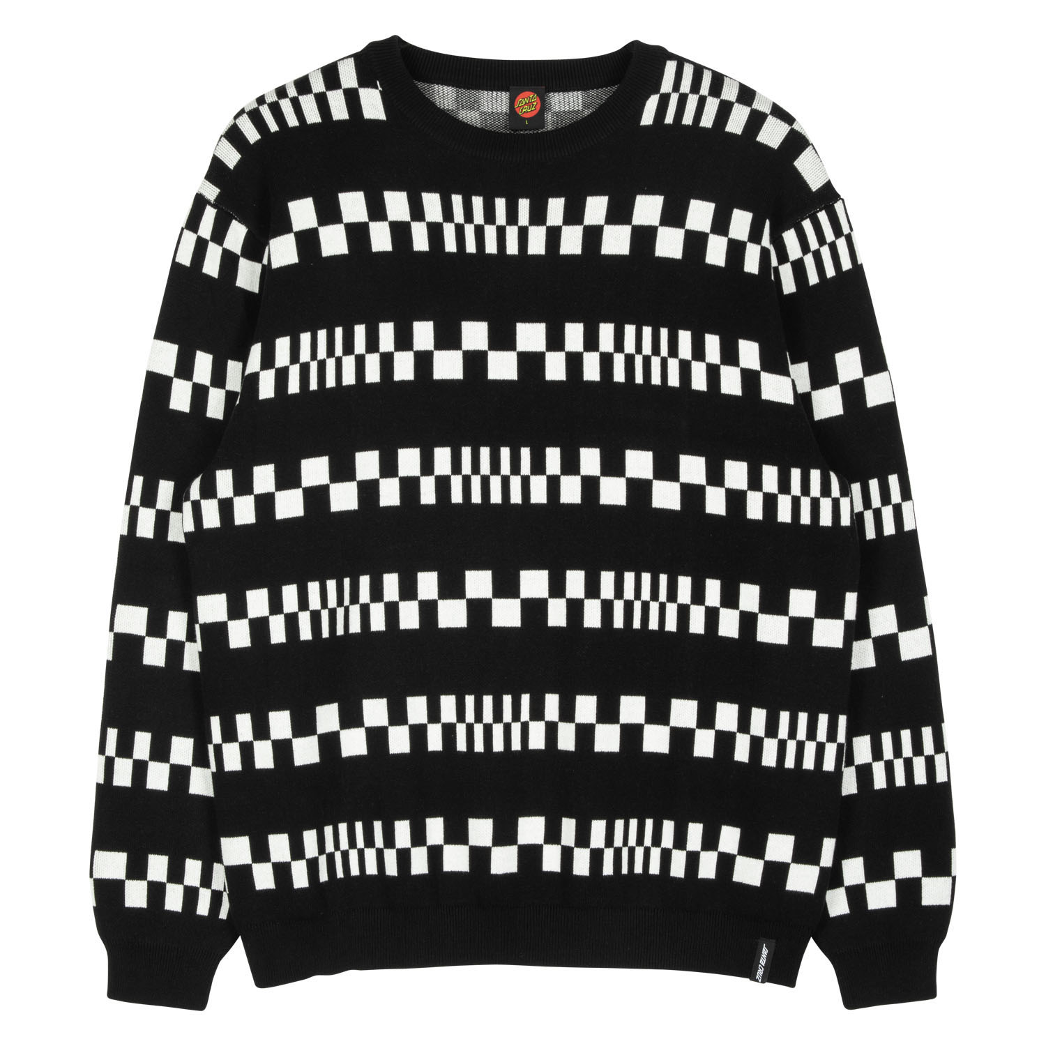 Santa Cruz Check Stripe Knit Crew Check Stripe