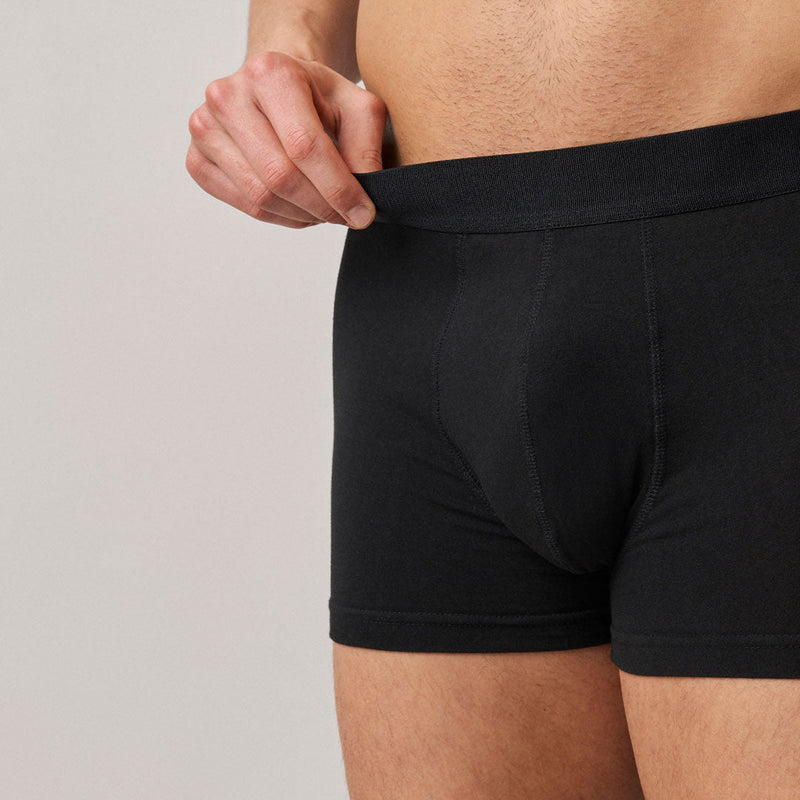 Boxershorts ohne Logo aus Bio-Baumwolle Mix (Schwarz/Grau/Hellgrau)