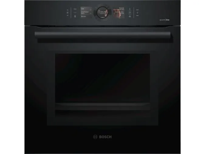 Bosch Serie | 8 accent | line HNG8764C7 - Kombinationsovn - med dampfunktion - til indbygning - Wi-Fi - niche - bredde: 56 cm - dybde: 55 cm - højde: 58.5 cm - med selv-rengøring - carbon-sort