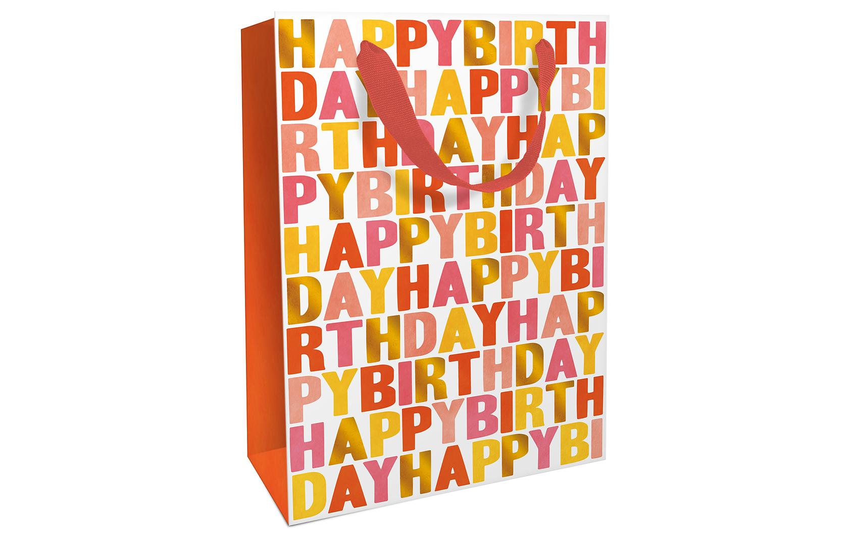 Geschenktasche Birthday 26 x 36 x 13 cm, RotGeschenktüte