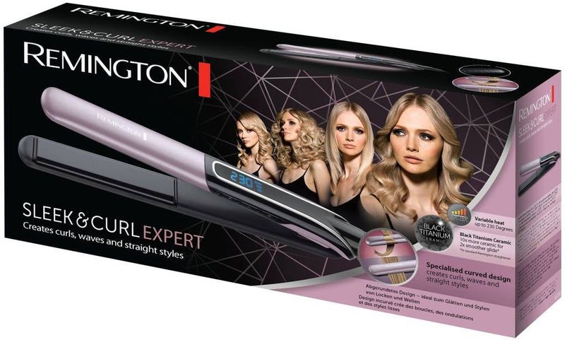 Sleek & Curl Expert - Stijltang - Zwart - Titaniumkeramiek