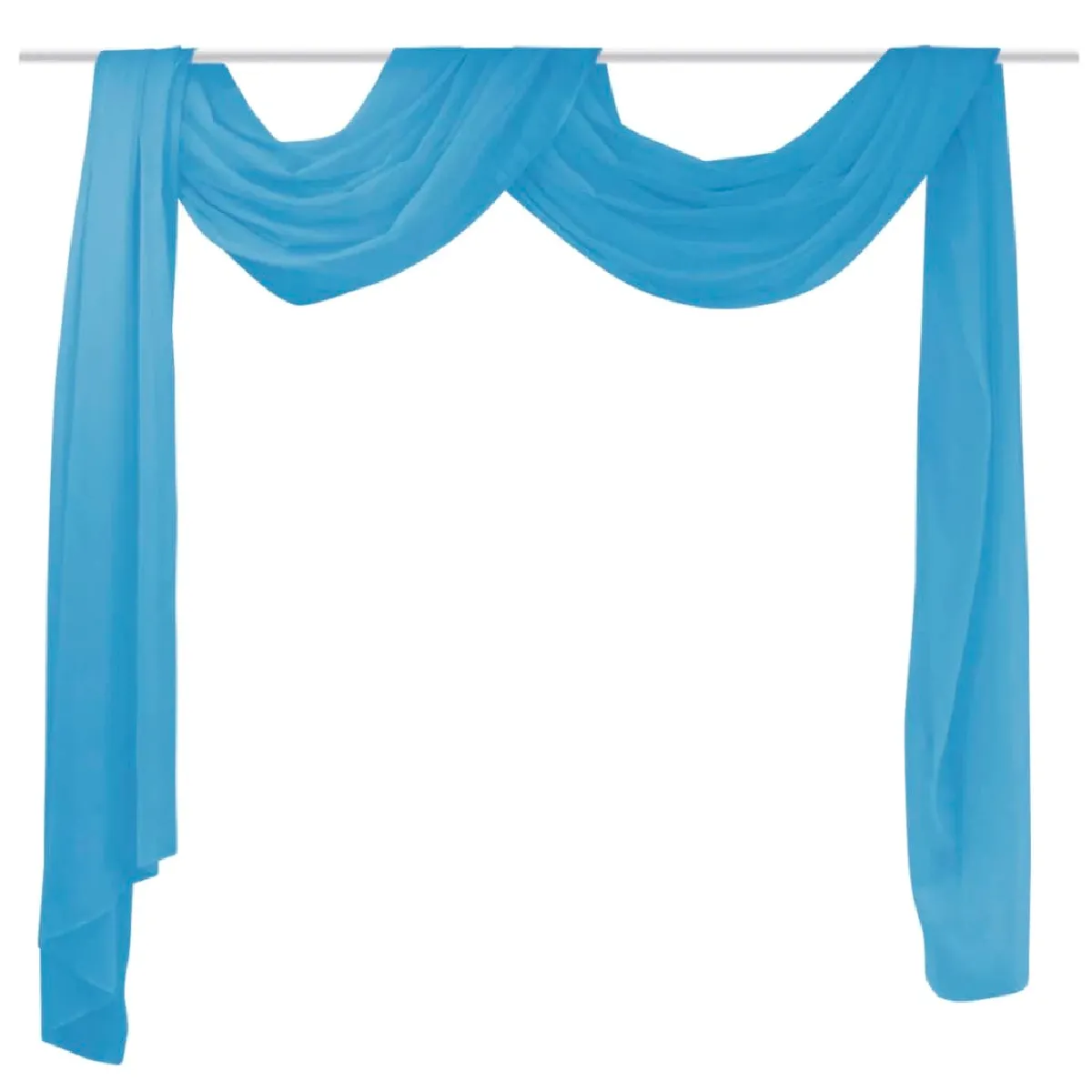 vidaXL Rideau en Voile Fin Turquoise