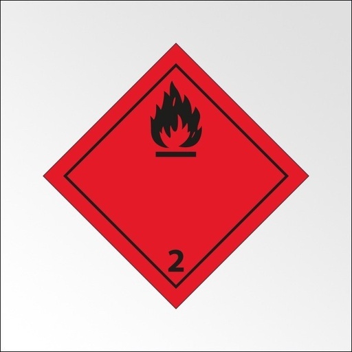 Plaque ADR - Transport Gaz inflammables - Danger Classe 2.1
