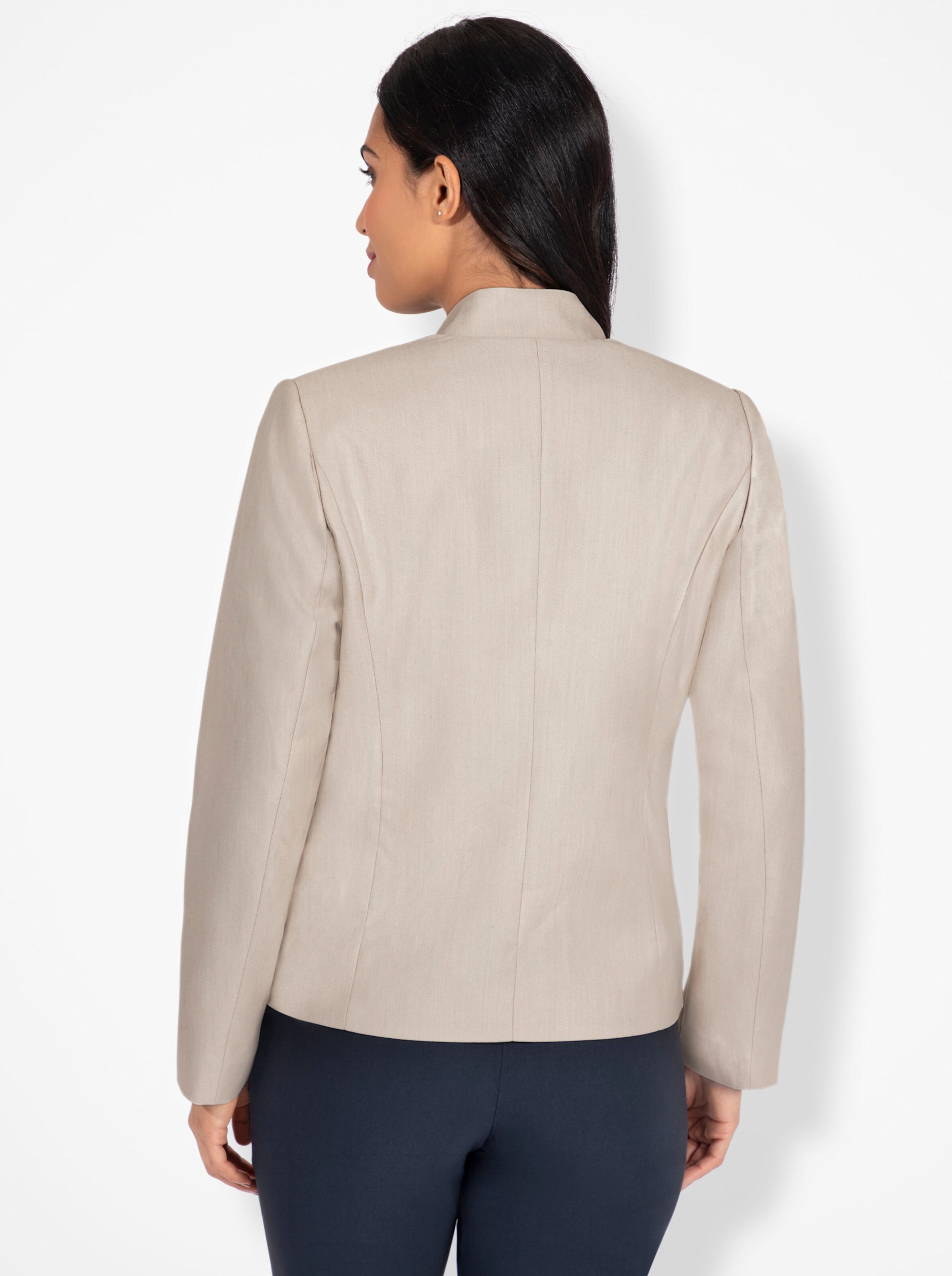Blazer in sesam-ecru-meliert