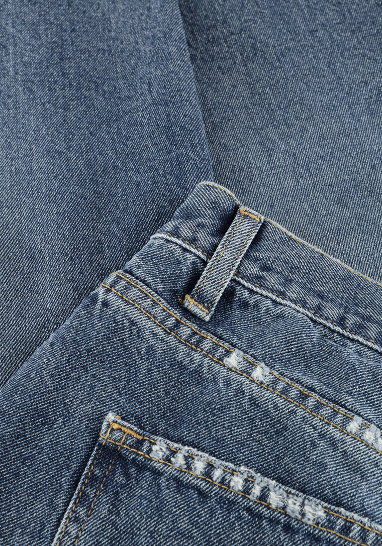 blauwe olaf hussein wijde broek monogram denim pant