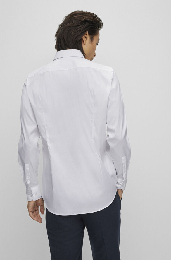 BOSS BOSS Men Business Clothing Shirts Hvid