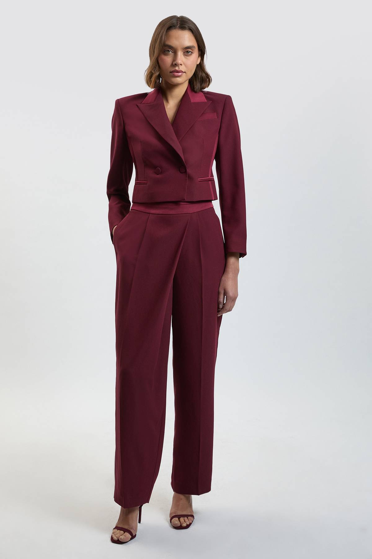 KarenMillen Pantalon Tailleur En Crêpe Envers Satin