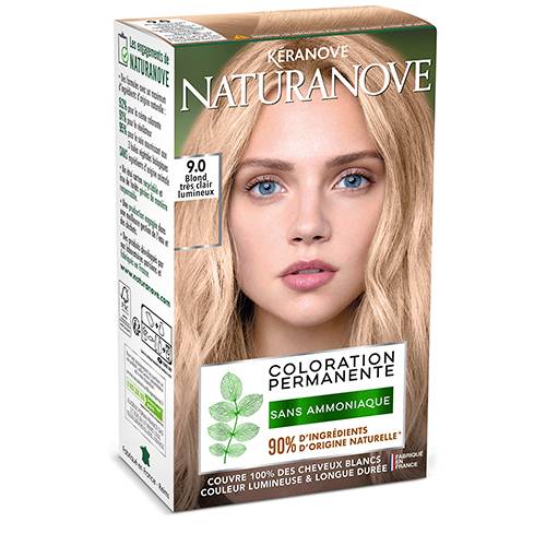 Kéranove Naturanove Coloração Permanente 9.0 Blond Tres Clair Lumineux
