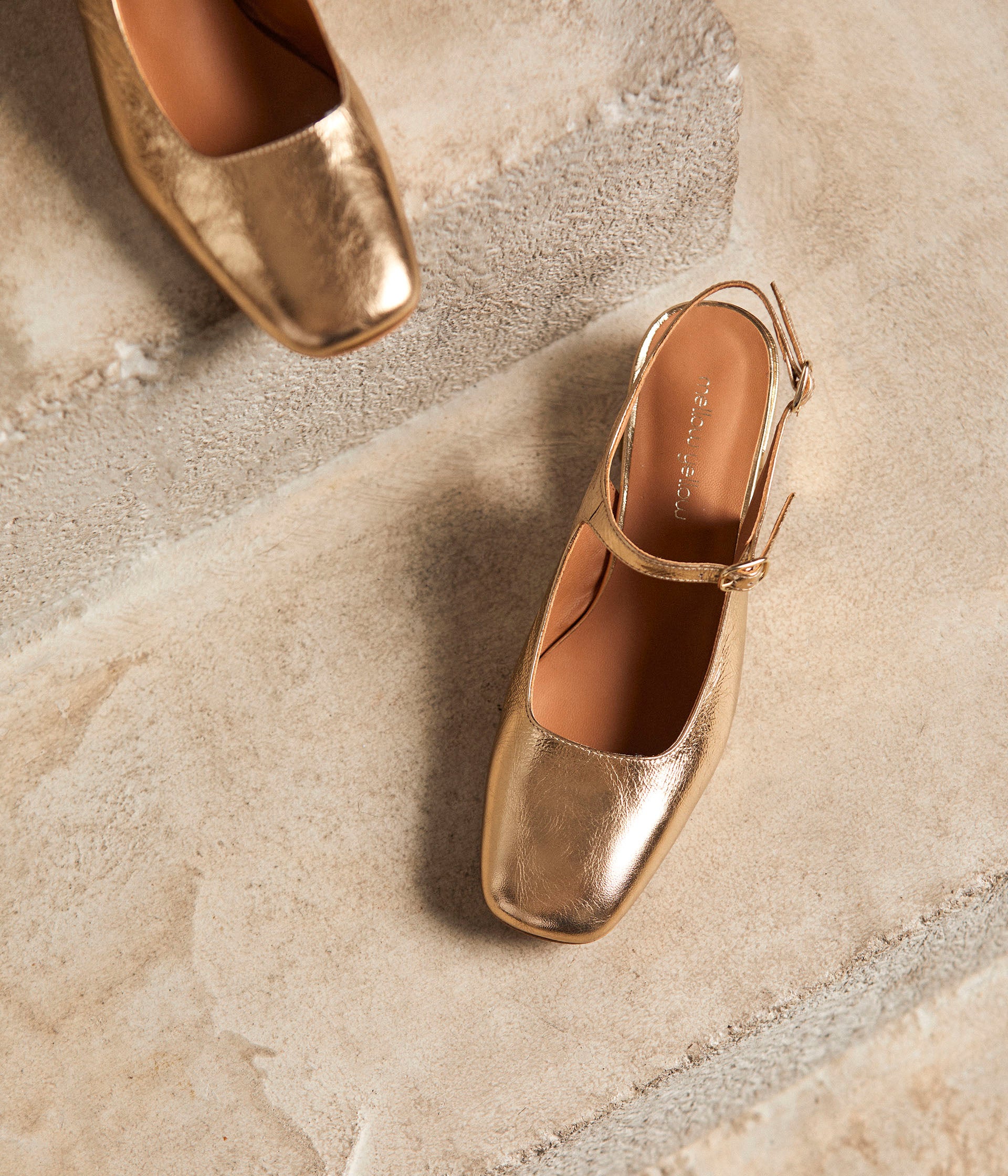 Babies slingbacks dorées Clarissa