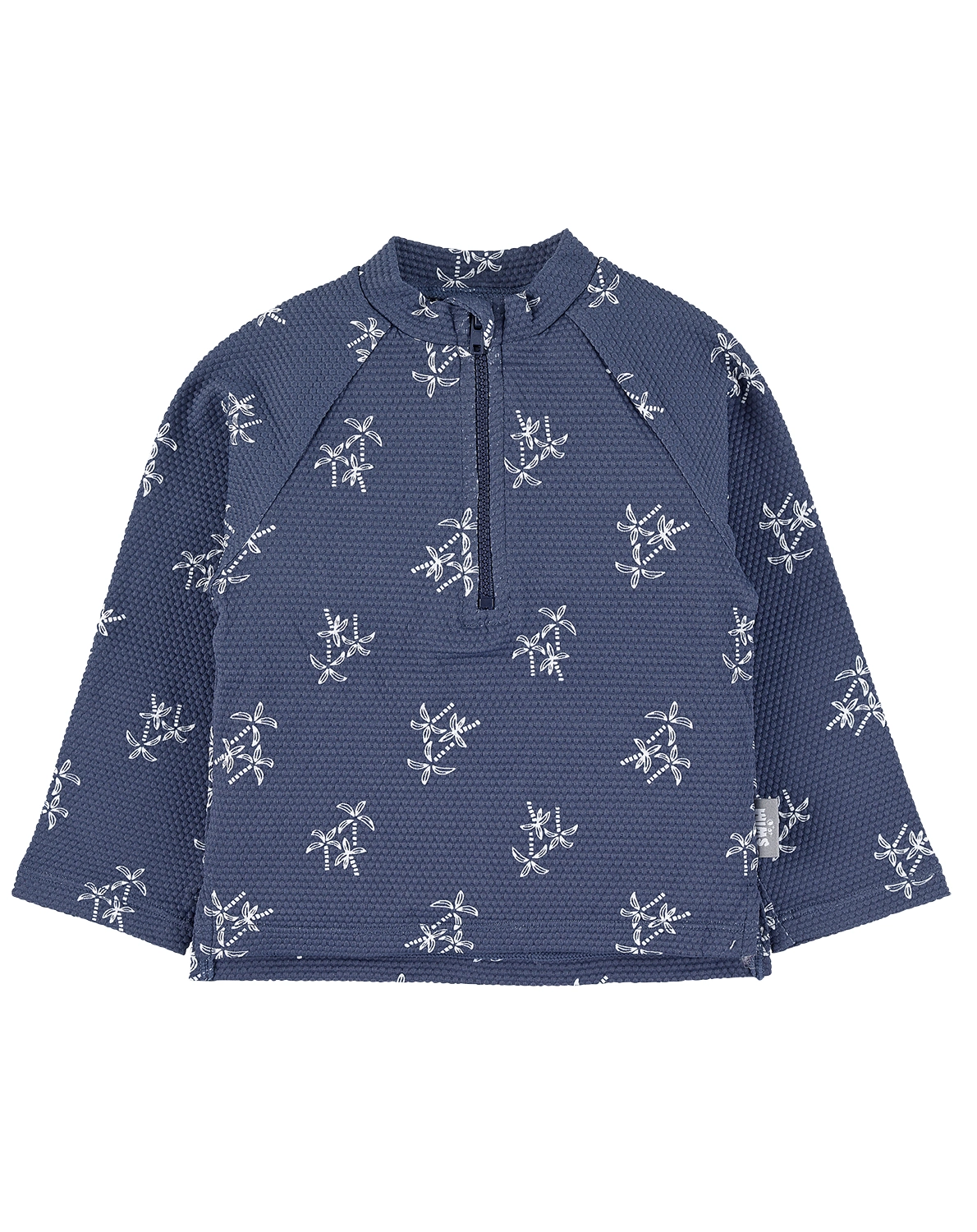 Langarm-Badeshirt PALMEN in blau
